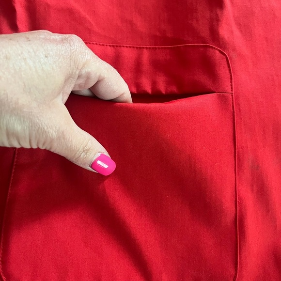 Talbots Petite Red Women's Cotton Jacket with Pinstripe Lining Women’s size L - Picture 10 of 14